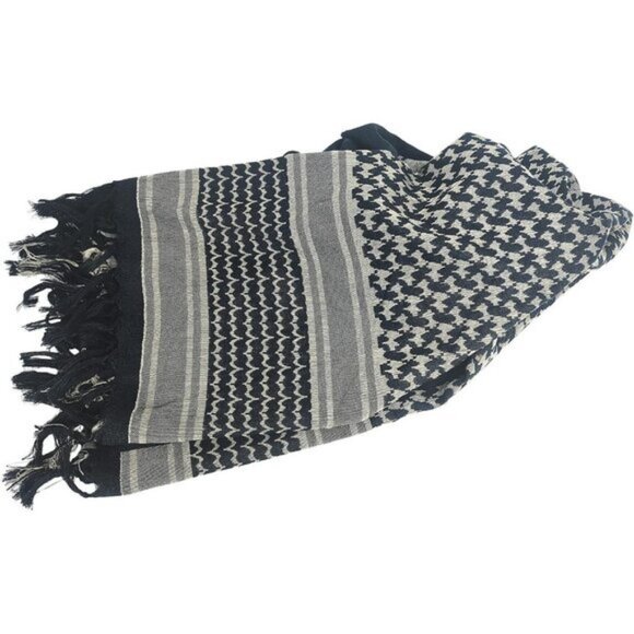 ⚡Men Black Camel 100% Cotton Military Shemagh Desert Keffiyeh Scarf Wrap - Picture 4 of 7
